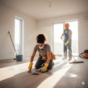 Boş Ev Temizliğinde Boya Kalıntıları