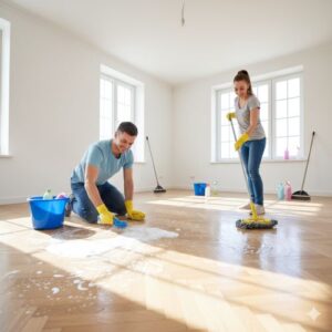 Boş Ev Temizliğinde Parke Temizliği